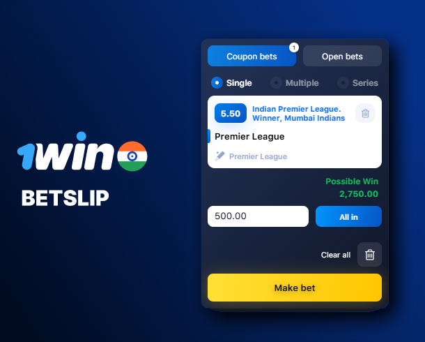 Understanding and using the 1Win betslip